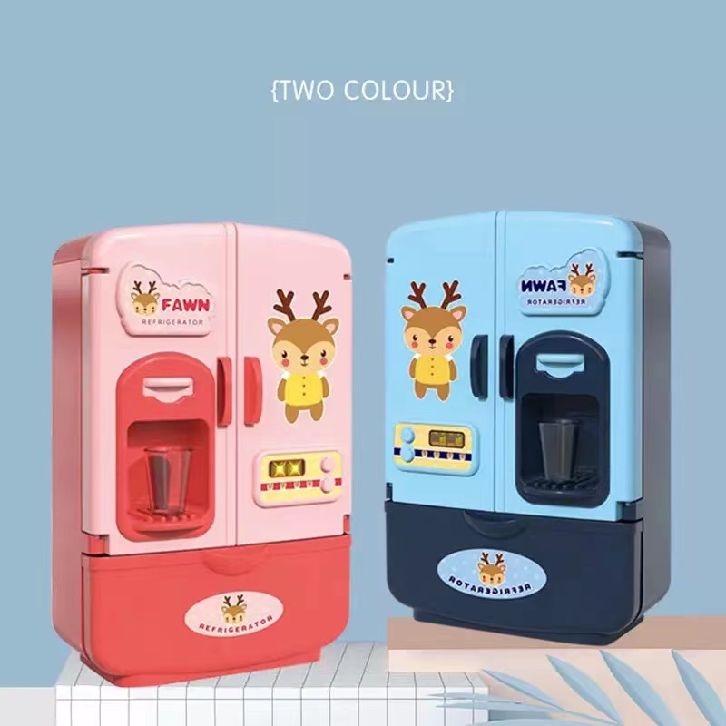Children Play House Toys Simulation Fridge Toy Double Door Small Household Appliance Smart Refrigerator Educational Toy Kid Gift