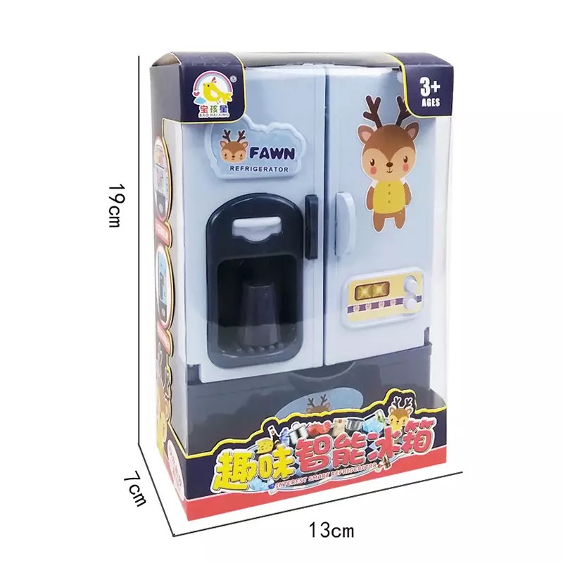 Children Play House Toys Simulation Fridge Toy Double Door Small Household Appliance Smart Refrigerator Educational Toy Kid Gift