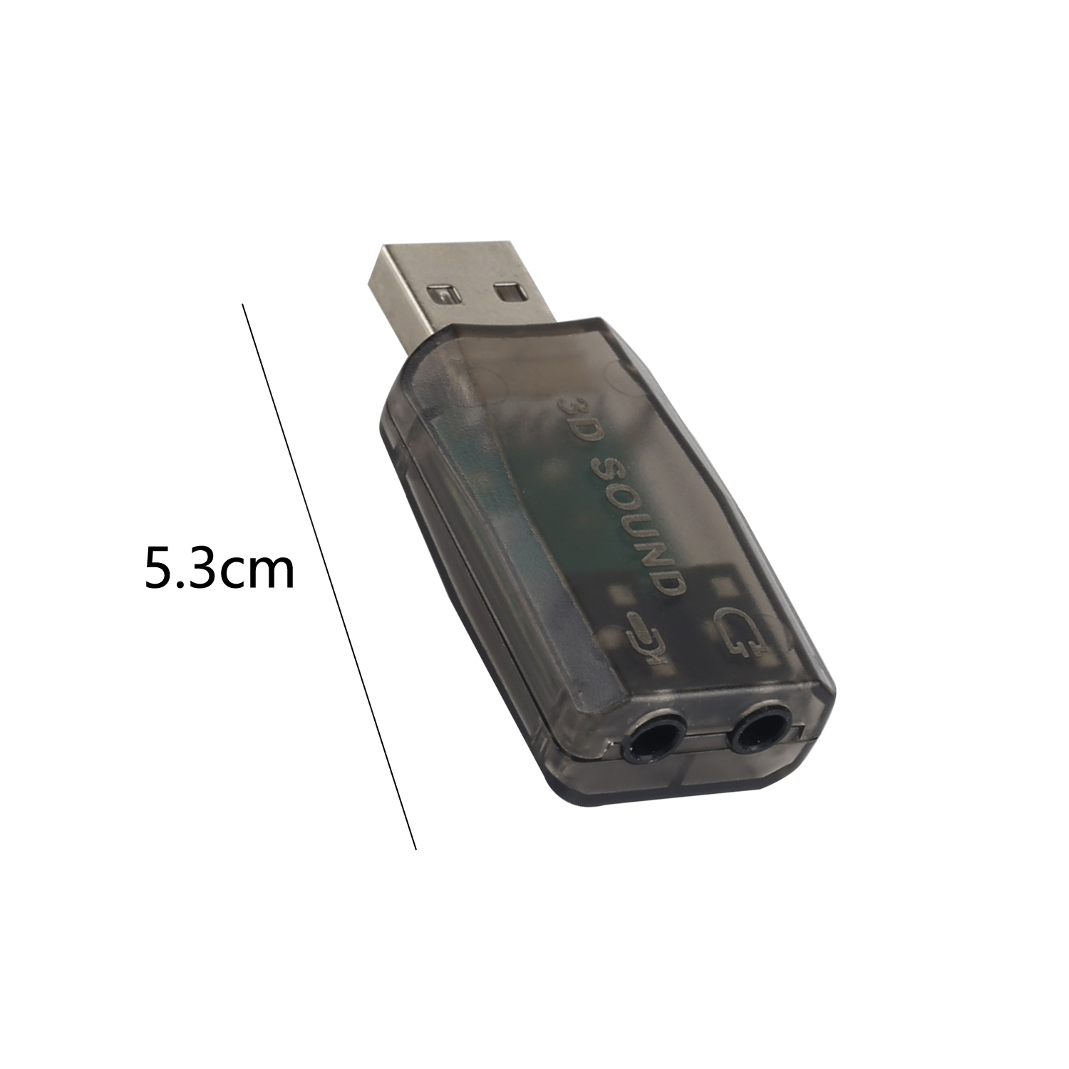 PC mini external USB to microphone headphone jack stereo headset 3d sound card audio adapter new laptop speaker interface