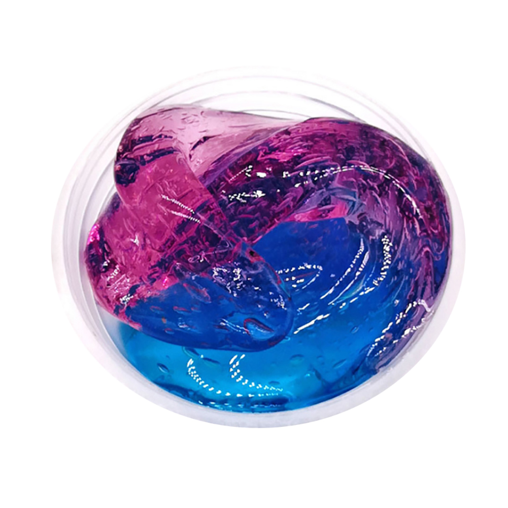2PCS 60ML Kids Slime Toy Multicolor Clear Crystal Slime Stretchy Clay Stress Relieve Kids Toy