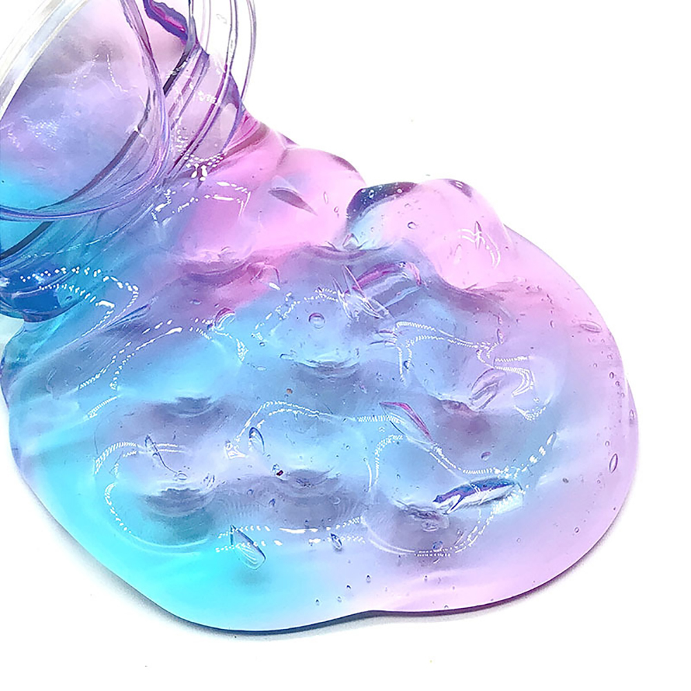 2PCS 60ML Kids Slime Toy Multicolor Clear Crystal Slime Stretchy Clay Stress Relieve Kids Toy