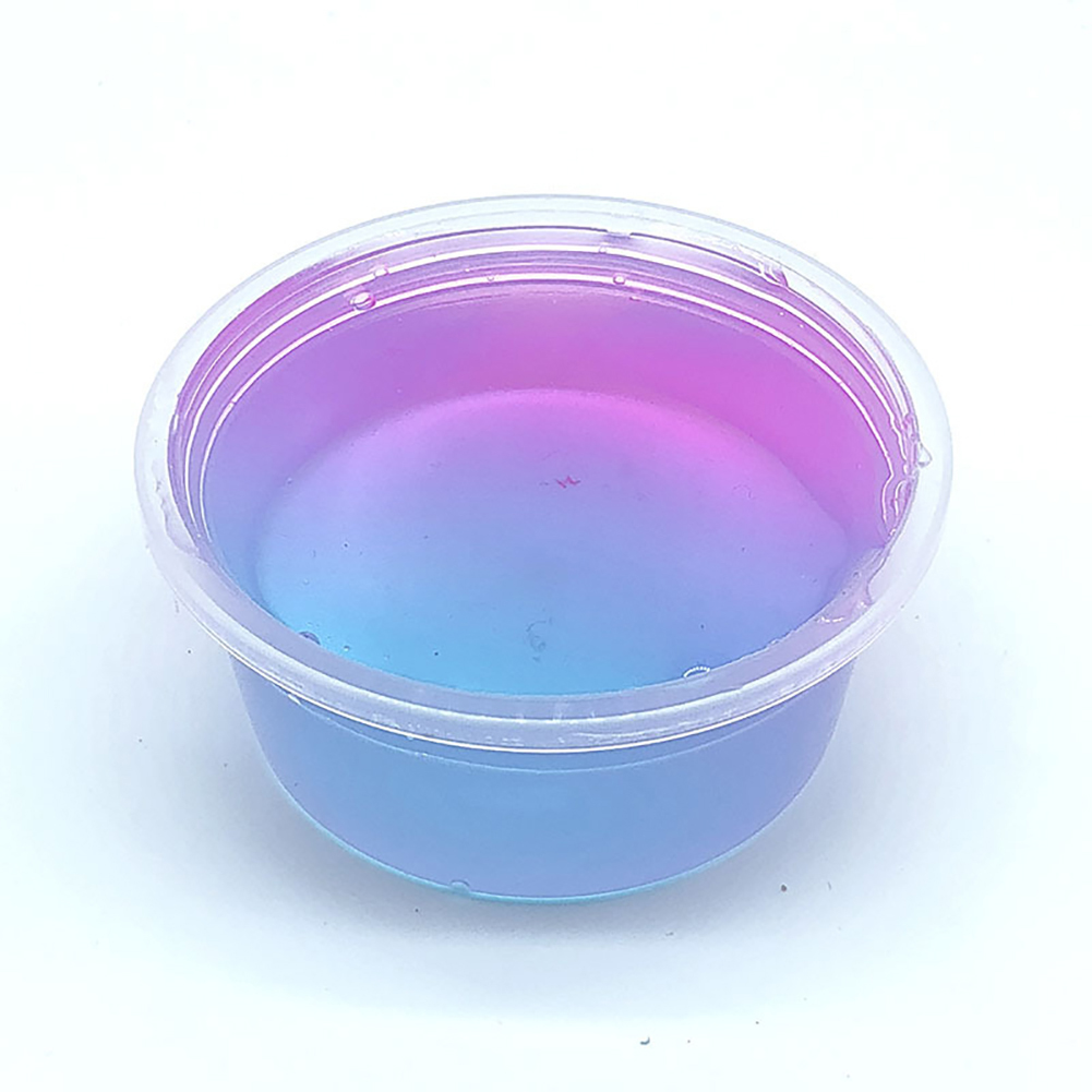 2PCS 60ML Kids Slime Toy Multicolor Clear Crystal Slime Stretchy Clay Stress Relieve Kids Toy