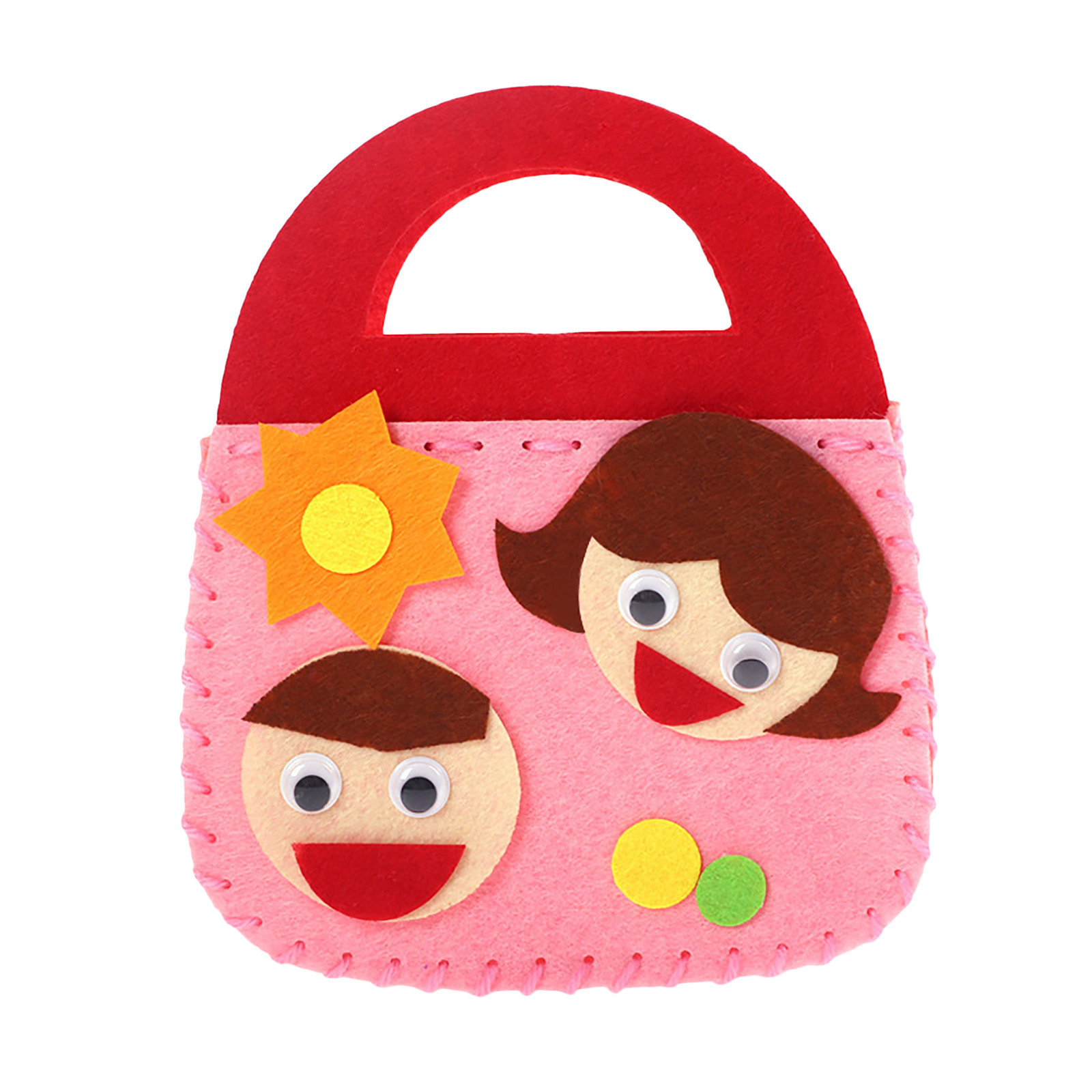Diy Craft Sewing Felts Handbag Kit Christmas Candy Gift Bags Kids Sewing Toys For Girls Diy Collection Bag Handbag Art Crafts