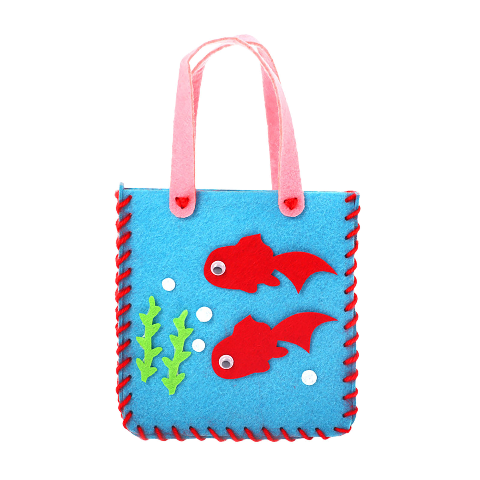 Diy Craft Sewing Felts Handbag Kit Christmas Candy Gift Bags Kids Sewing Toys For Girls Diy Collection Bag Handbag Art Crafts