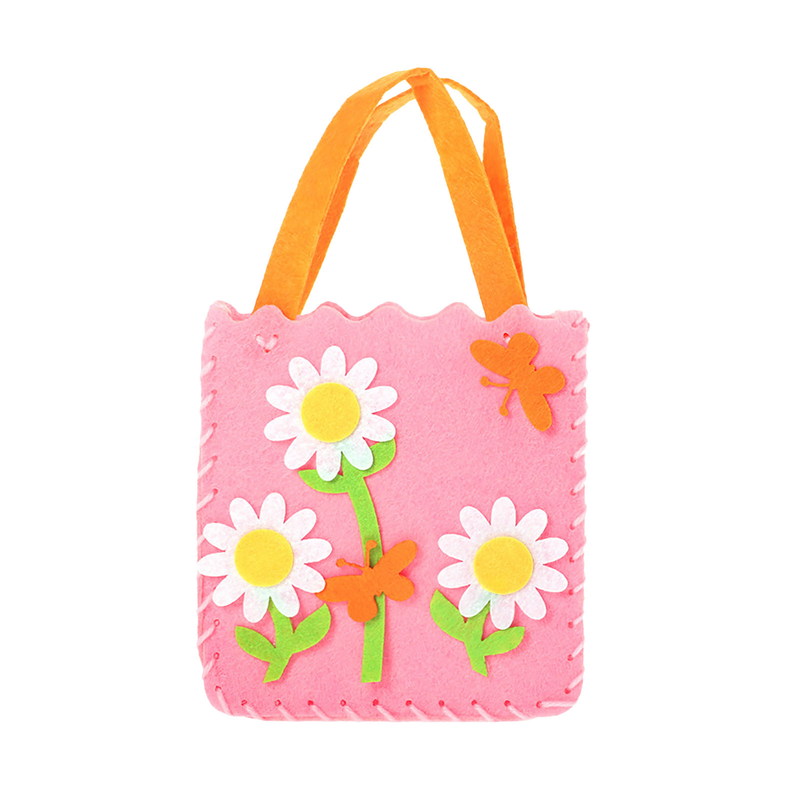 Diy Craft Sewing Felts Handbag Kit Christmas Candy Gift Bags Kids Sewing Toys For Girls Diy Collection Bag Handbag Art Crafts