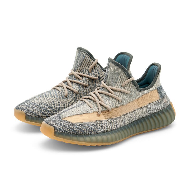 Sneakers Yeezy couple  350v2 shoe flying texture running shoes