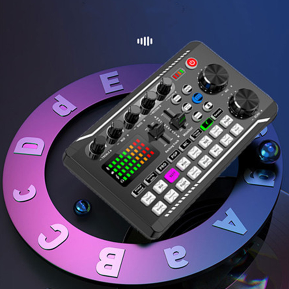 Sound Card Mixers Headset Mic Voice Control for Phone PC Computer DJ Music Studio Party