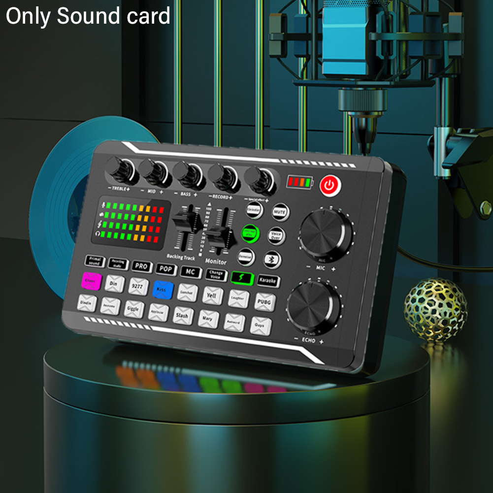 Sound Card Mixers Headset Mic Voice Control for Phone PC Computer DJ Music Studio Party