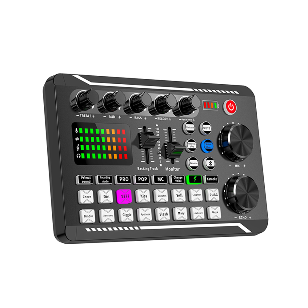 Sound Card Mixers Headset Mic Voice Control for Phone PC Computer DJ Music Studio Party