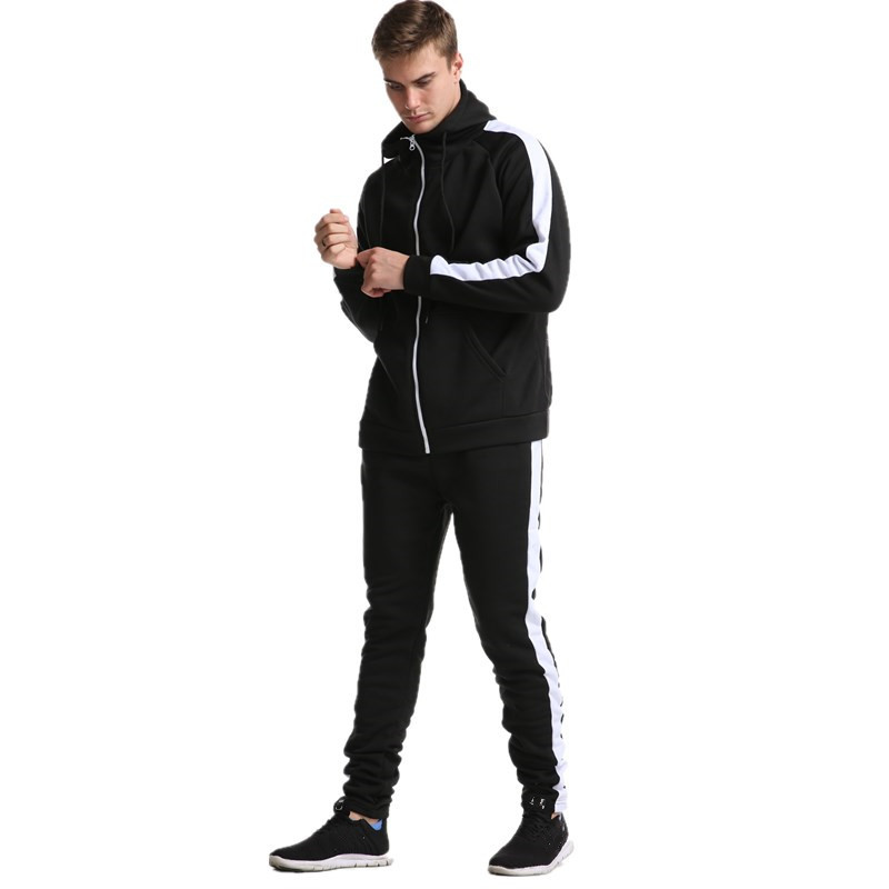 New style clothing zipper men's cardigan hooded sweater sports suit casual hoodie