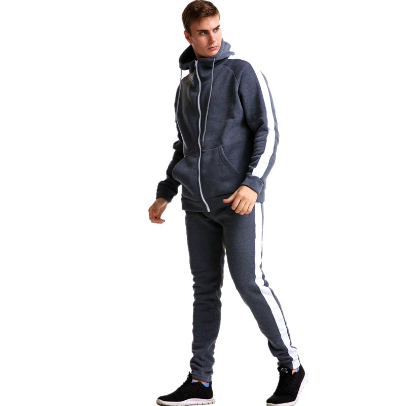 New style clothing zipper men's cardigan hooded sweater sports suit casual hoodie