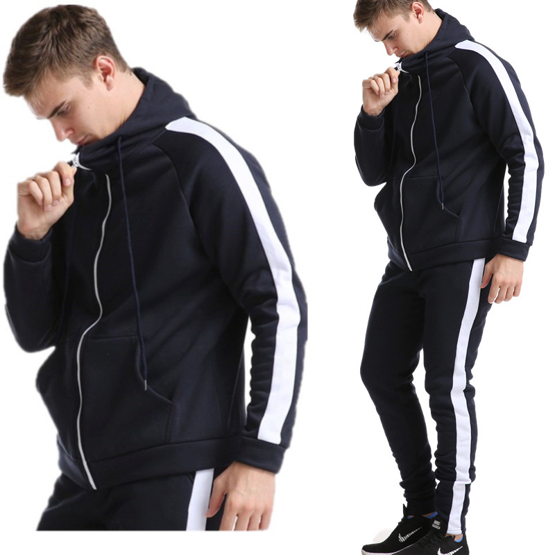 New style clothing zipper men's cardigan hooded sweater sports suit casual hoodie