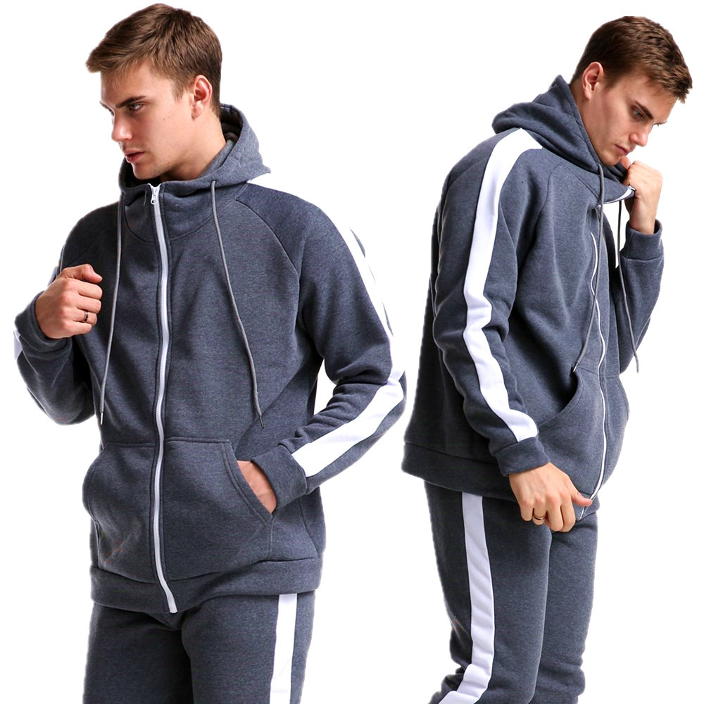 New style clothing zipper men's cardigan hooded sweater sports suit casual hoodie