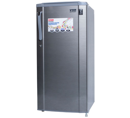 Von VARS-23DHS Single Door Fridge 185L - Silver