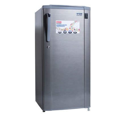 Von VARS-23DHS Single Door Fridge 185L - Silver