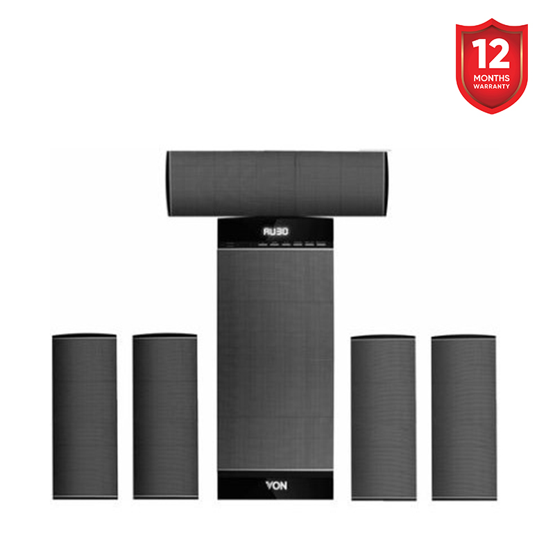 Von Bass extreme VES3005FS Subwoofer 5.1CH Speaker System Bluetooth USB 300W RMS FM Tuner Woofer