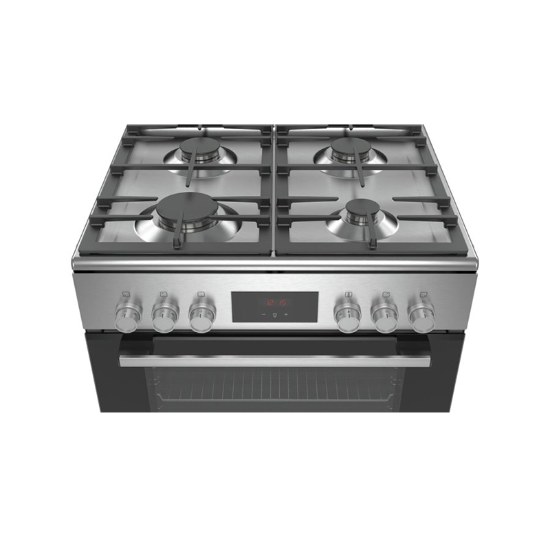 Bosch HXQ38AE50M 4 Gas Cooker + 1 Electric Oven - Stainless Steel