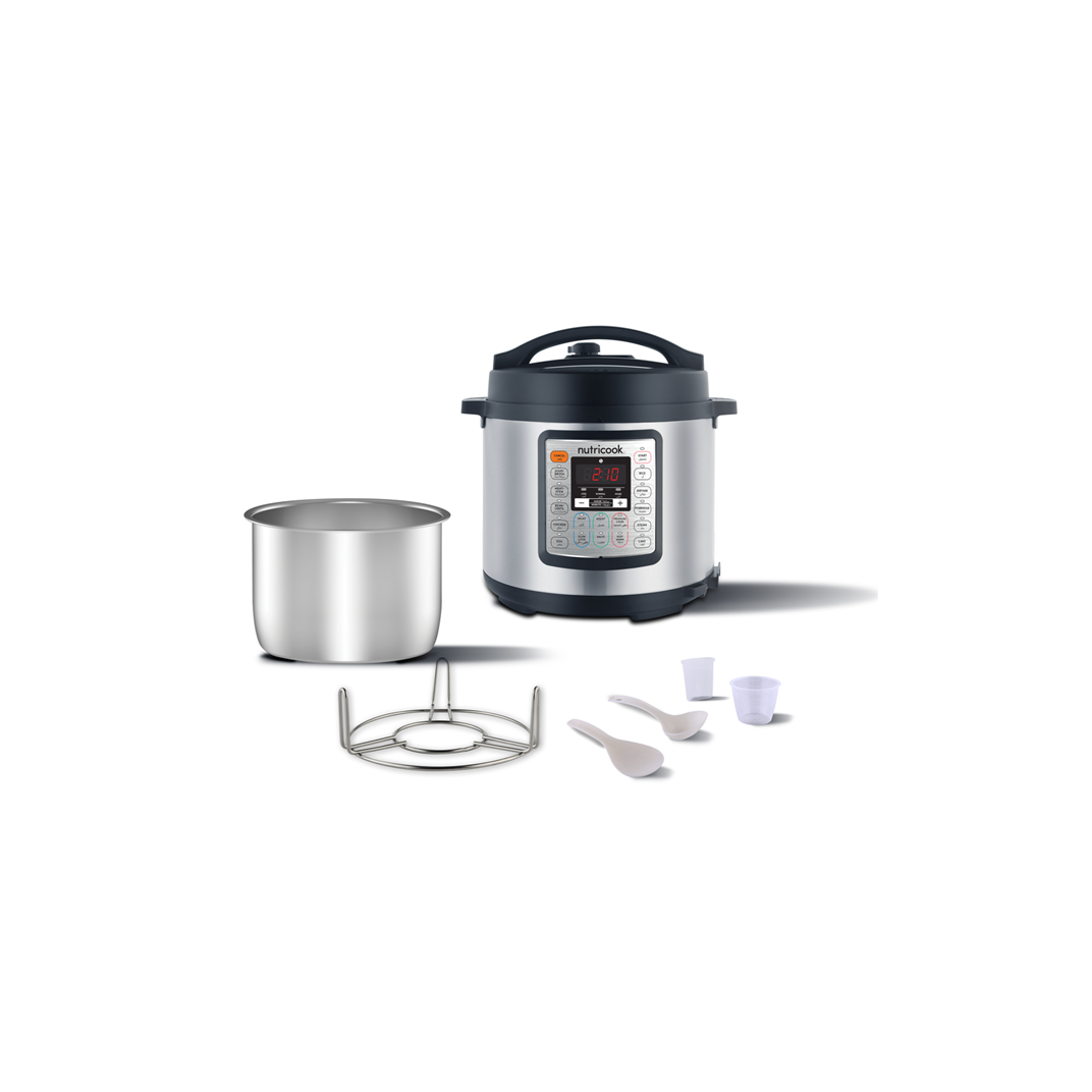 Hotpoint von Stainless steel inner pot Nutricook 9 appliances in 1 NC-SPEK6 Eko Smart Pot Pressure Cooker 11 safety mechanisms Cooks up to 70% faster