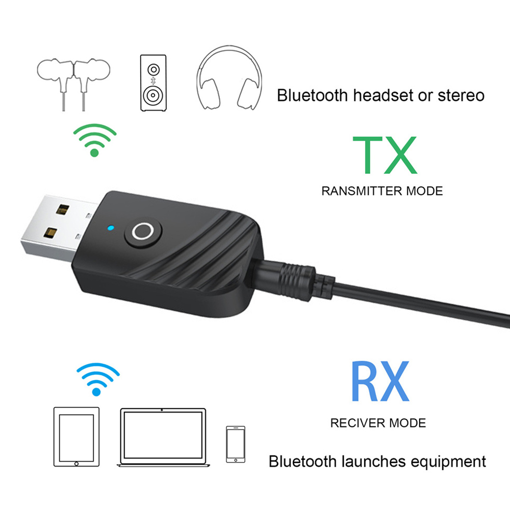 Bluetooth Audio Receiver 3 in 1 USB Adapter FM Transmitter Aux Bluetooth Receiver Music Transmitter