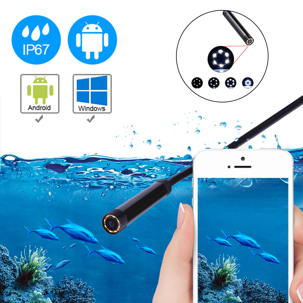 5.5mm Endoscope Camera Flexible IP67 Waterproof Micro USB Inspection Borescope Camera