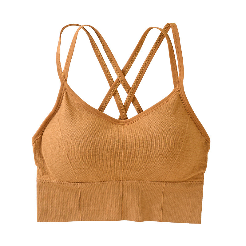 2pcs Breathable Sports Bra Anti-sweat Fitness Top Seamless Yoga Bra Shockproof Crop Top Women