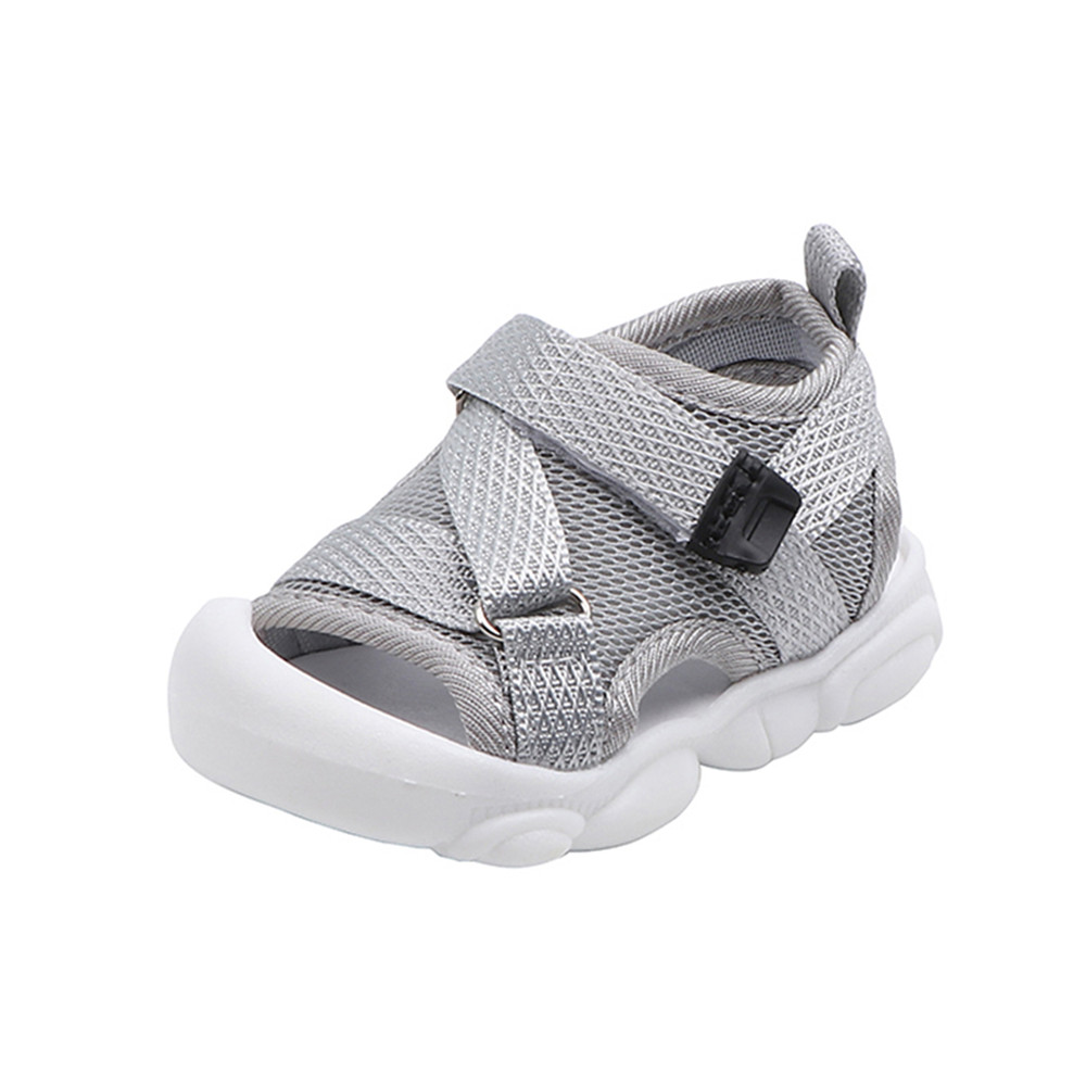 Summer Toddler Shoes Pure Color Mesh Breathable Sneakers Children's Babies Boys Girls Sandals