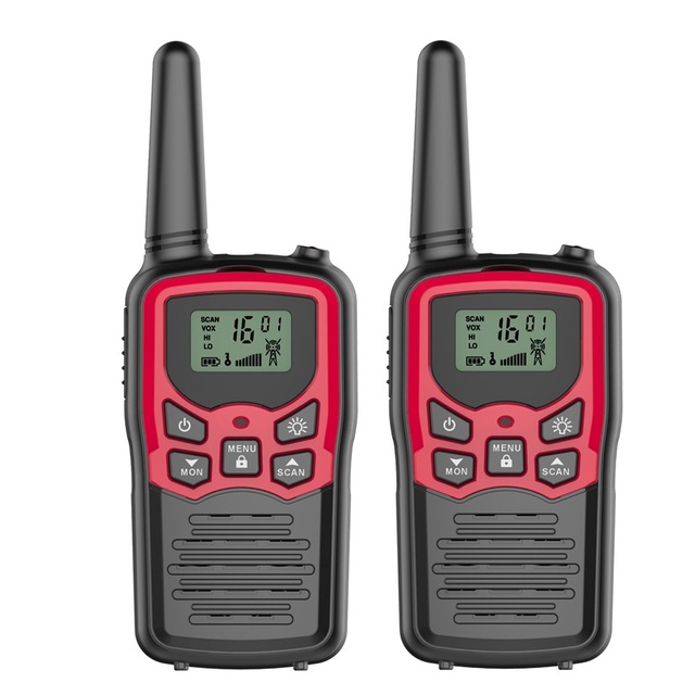 2Pcs walkie talkies transceiver walkie-talkie 5 Miles 22CH VOX Flashlight LCD Two Way Radio portable