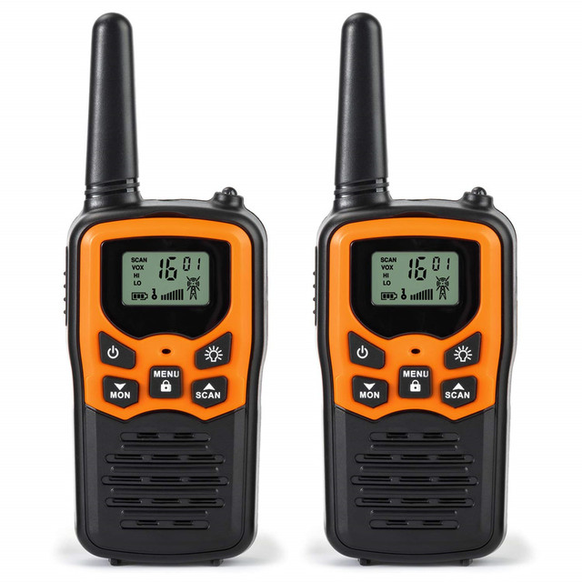 2Pcs walkie talkies transceiver walkie-talkie 5 Miles 22CH VOX Flashlight LCD Two Way Radio portable