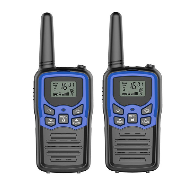 2Pcs walkie talkies transceiver walkie-talkie 5 Miles 22CH VOX Flashlight LCD Two Way Radio portable