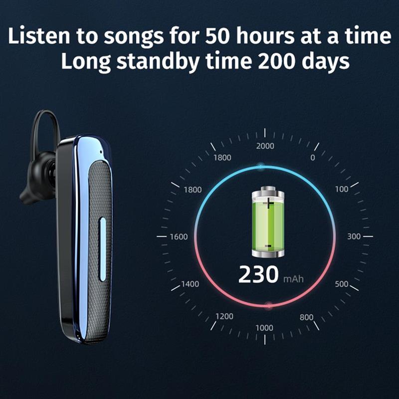 Bluetooth Earphone In-ear 5.0 Single Mini invisible Earbud Hands Free Call Stereo Music Headset wit