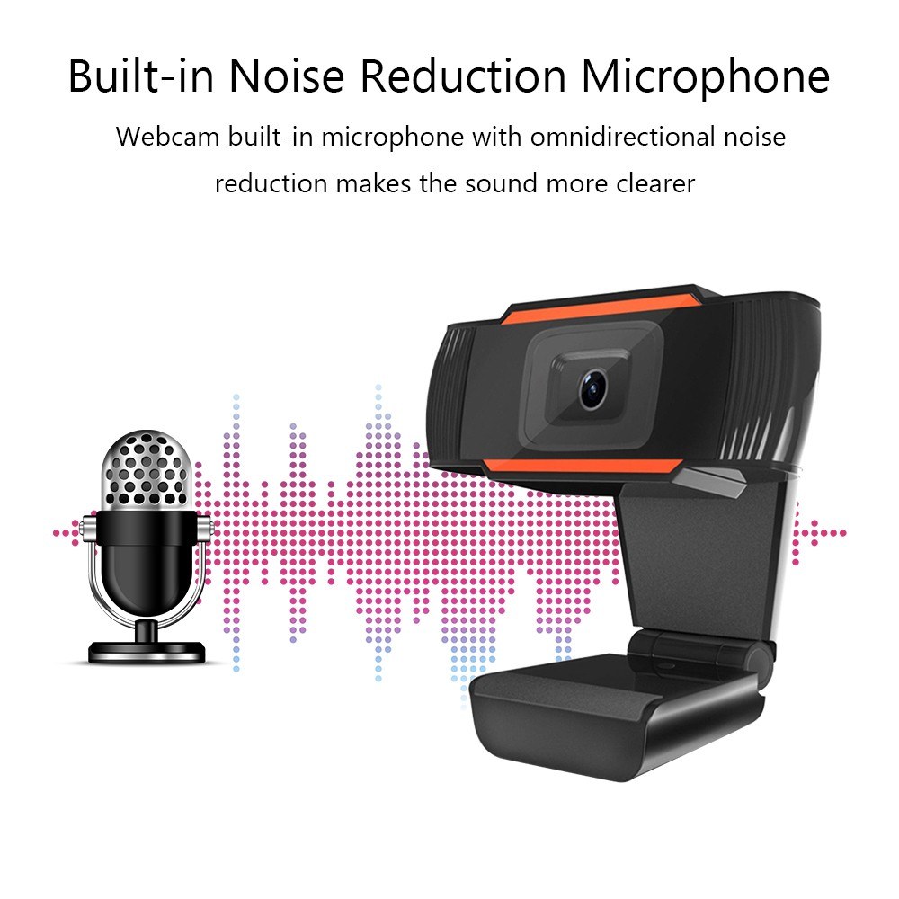 Camera with Microphone for Online Teaching Video Calling Conferencing Game 720P Webcam Computer USB