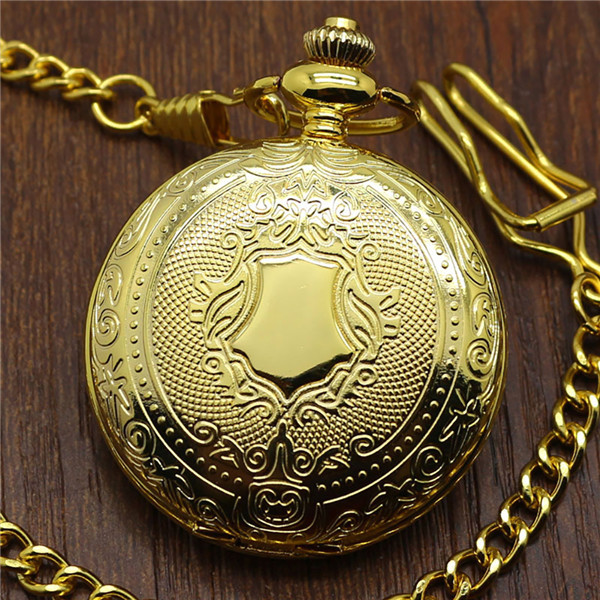 Exquisite Retro Fashion Pendant Pocket Watch With Silver Necklace Chain