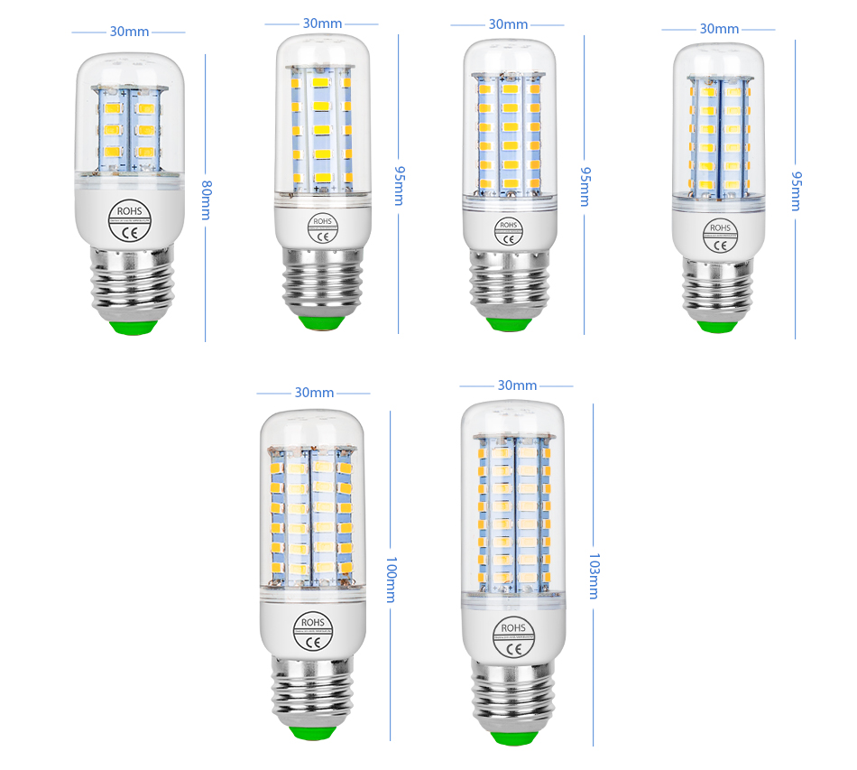 220V E14 Corn Lamp Candle GU10 LED Lamp Lampada LED Light For Home 5730 Chandelier Light