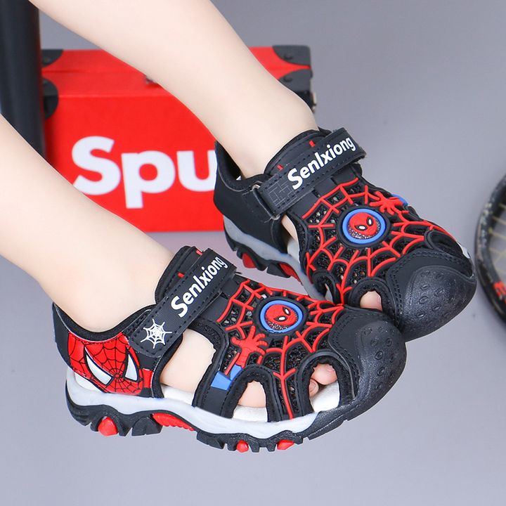 Spider-Man kids shoes losed toe toddler boys spiderman sport baby boys beach sandals