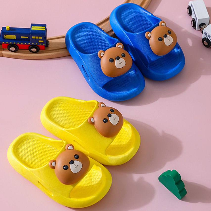 2021 boys and girls non-slip PVC cute soft bottom beach sandals home bathroom slippers