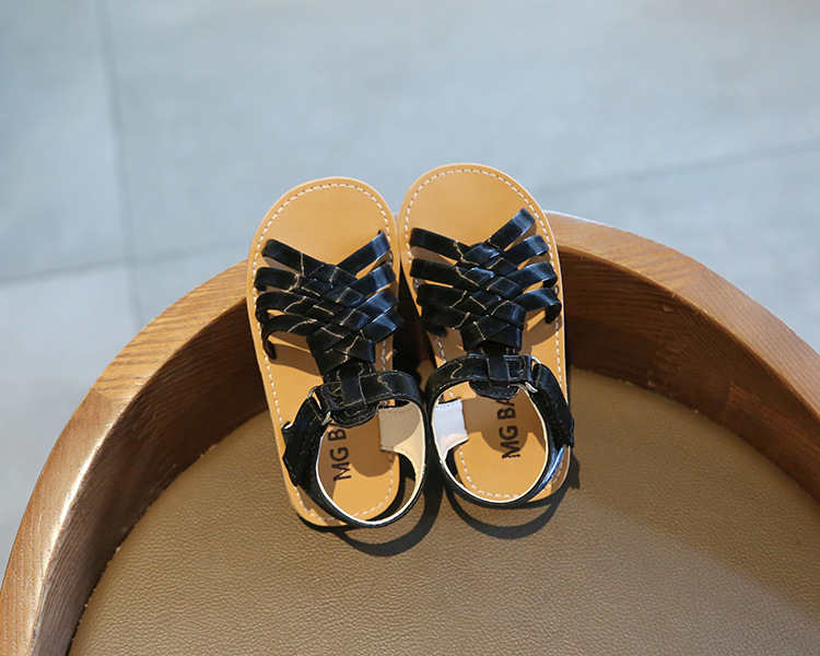 Children's woven sandals fashion casual shoes soft baby girl beach shoes summer new style 2021