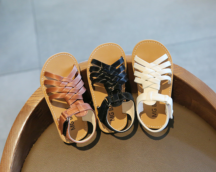 Children's woven sandals fashion casual shoes soft baby girl beach shoes summer new style 2021
