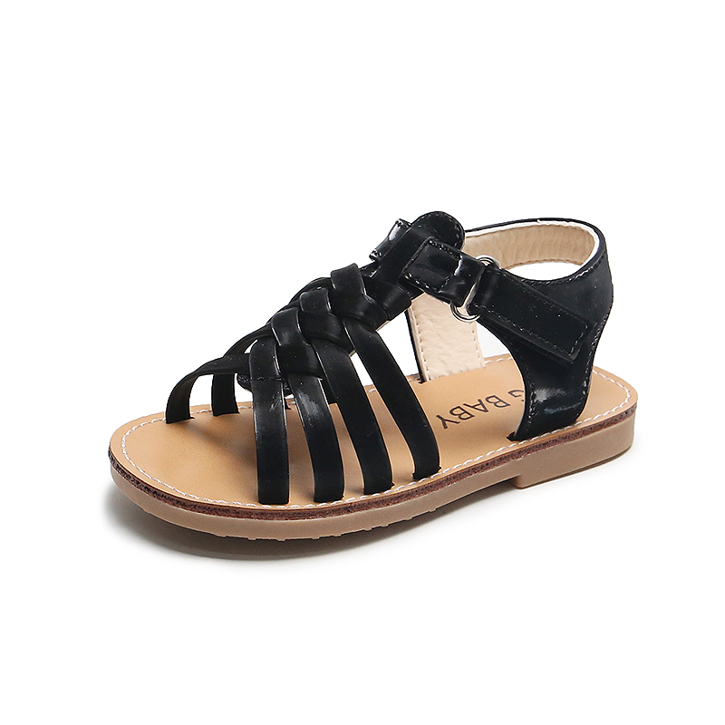 Children's woven sandals fashion casual shoes soft baby girl beach shoes summer new style 2021