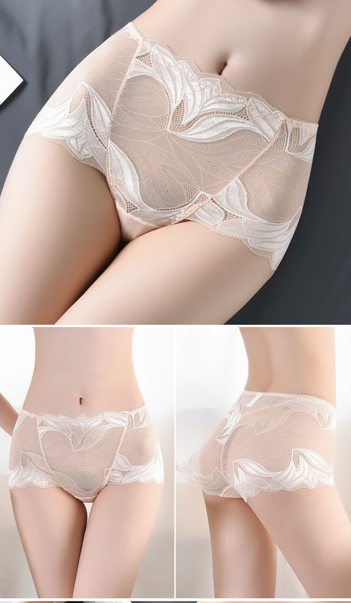 4/8 Pack Women Ladies Comfort Lace Underwear High Waist Briefs Tummy Control Panties Underpants