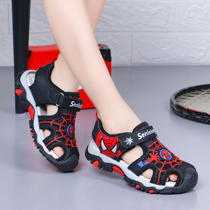 Spider-Man kids shoes losed toe toddler boys spiderman sport baby boys beach sandals
