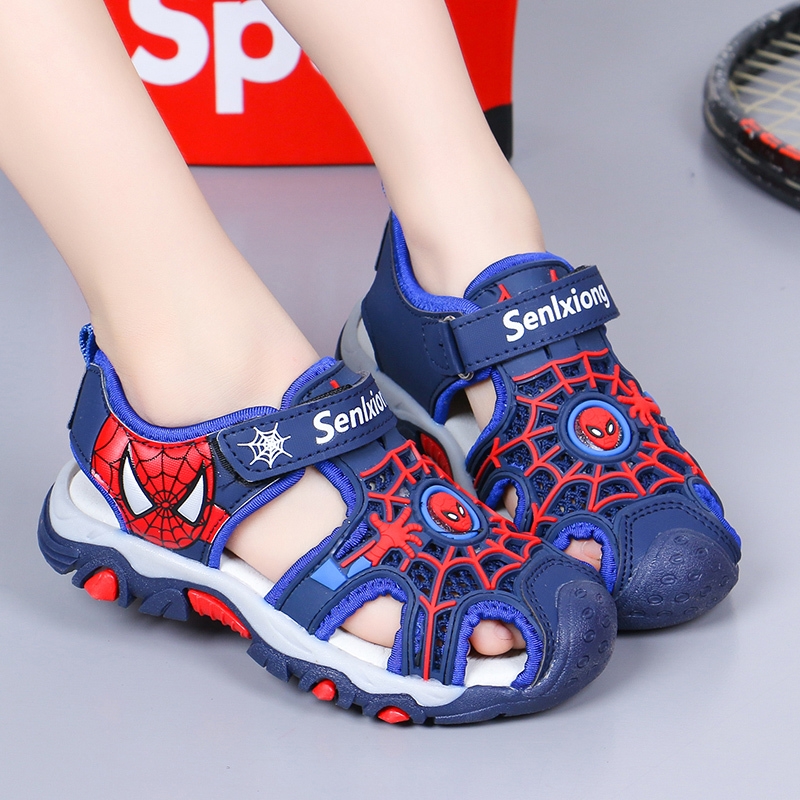 Spider-Man kids shoes losed toe toddler boys spiderman sport baby boys beach sandals