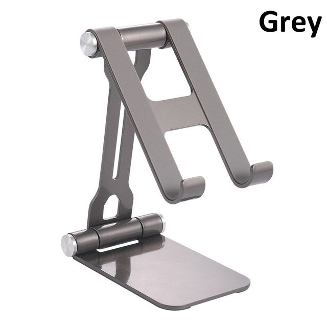 High Grade Double Folding adjustable desk Desktop Table Phone Holder for mobile phone tablet pc zinc alloy Metal Stand Holder