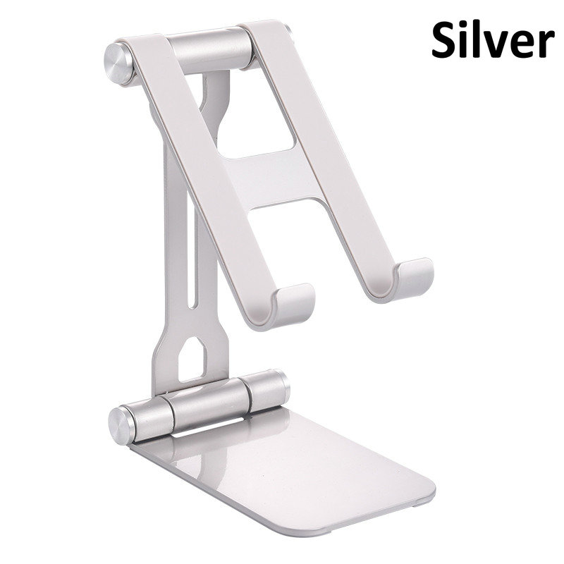 High Grade Double Folding adjustable desk Desktop Table Phone Holder for mobile phone tablet pc zinc alloy Metal Stand Holder