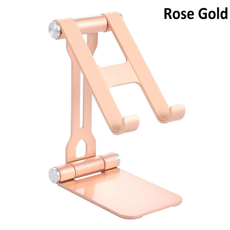 High Grade Double Folding adjustable desk Desktop Table Phone Holder for mobile phone tablet pc zinc alloy Metal Stand Holder