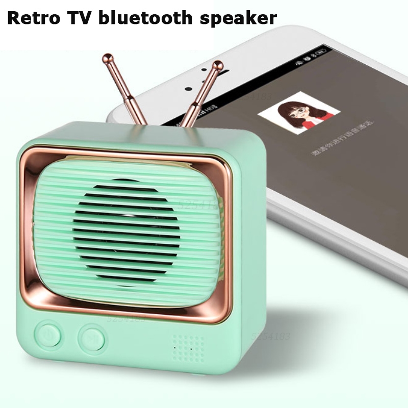 Radio TV Speaker Sound Box Audio Portable Rechargeable Mini Retro Bluetooth Radio Cute Outdoor Mini Speakers Travel Music Player