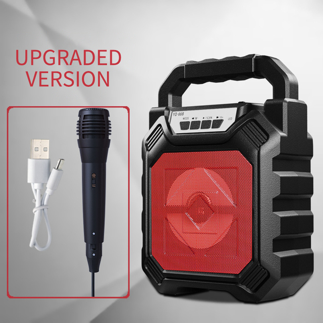 Bluetooth Speaker Wireless Portable Boom Box Soundbar Subwoofer With Microphone Outdoor Sports Card Pluggable Loudspeaker