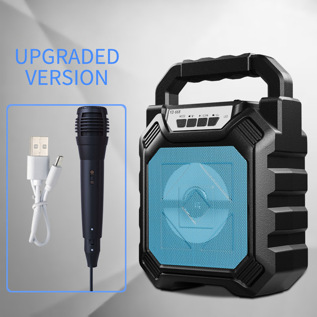 Bluetooth Speaker Wireless Portable Boom Box Soundbar Subwoofer With Microphone Outdoor Sports Card Pluggable Loudspeaker