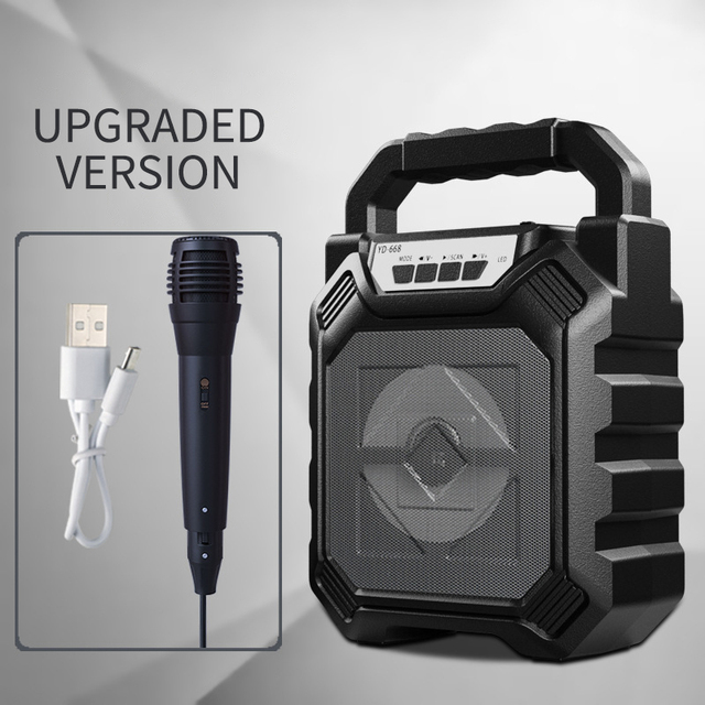 Bluetooth Speaker Wireless Portable Boom Box Soundbar Subwoofer With Microphone Outdoor Sports Card Pluggable Loudspeaker