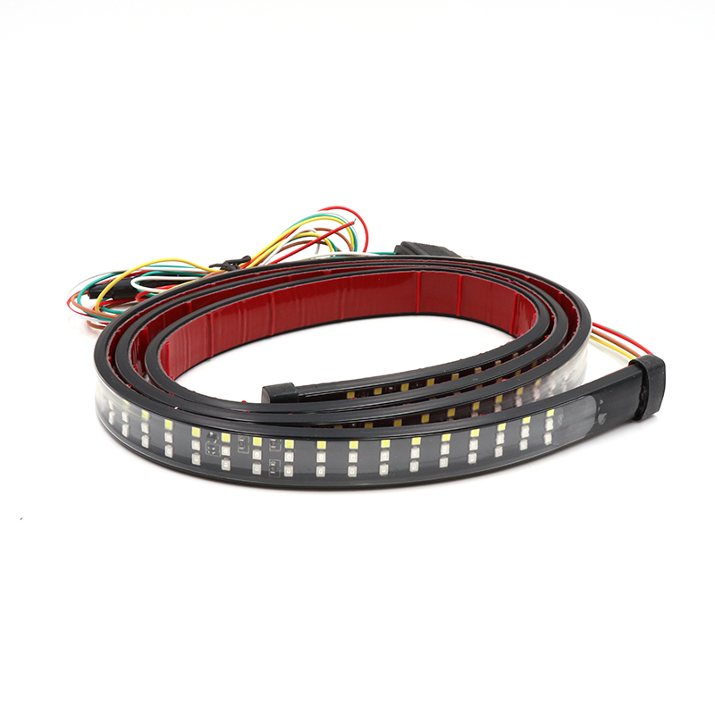 60" Truck Tailgate LED Strip Light Bar Triple Row 5-Function With Reverse Brake Turn Signal For Jeep Pickup SUV Dodge