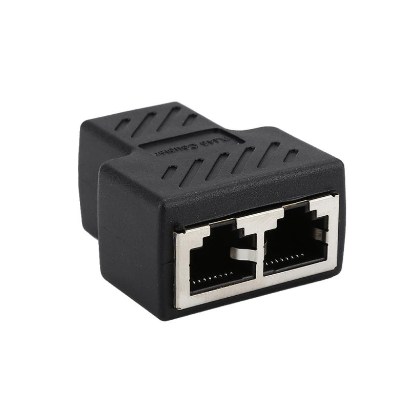 1 To 2 LAN Ethernet Network RJ45 Cable Port Network Cable Splitter Extender Plug Adapter Connector RJ45 Network Tee Head